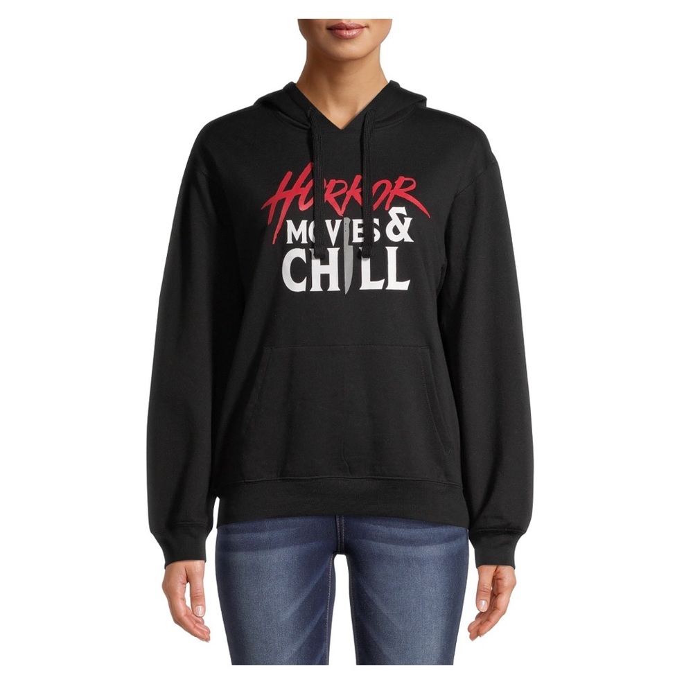 Horror movies & chill Junior Hoodie NWOT - Picture 1 of 4
